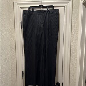 Black Pinstripe Pants wide leg